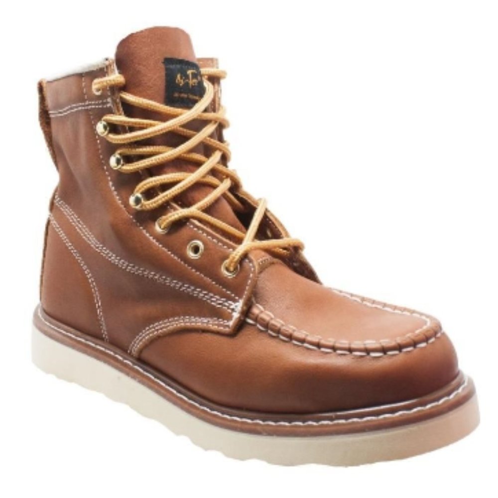 NEW Ad Tec Mens Leather 6" Moc Toe Full Ankle Boot Oil Resistant High Quality